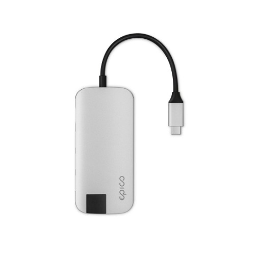 Epico USB-C Multimedia Hub 2019 - stříbrný